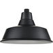 R Series Satin Black 14 inch Classic Warehouse Shade